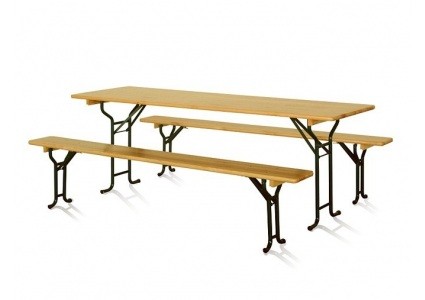 ławostoły bawarskie - dwie ławki i stół składane