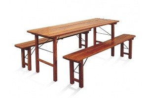stoły i ławki piwne wykonane z drewna